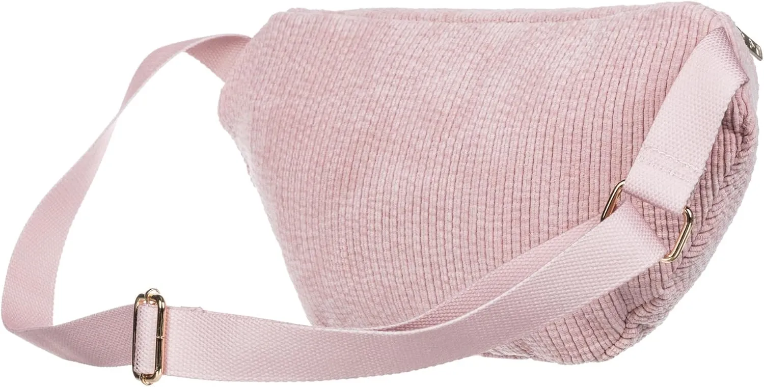 Roxy Women's Feeling Good Stylish Soft Corduroy Multipurpose Fanny Pack Waistpack Crossbody Bag