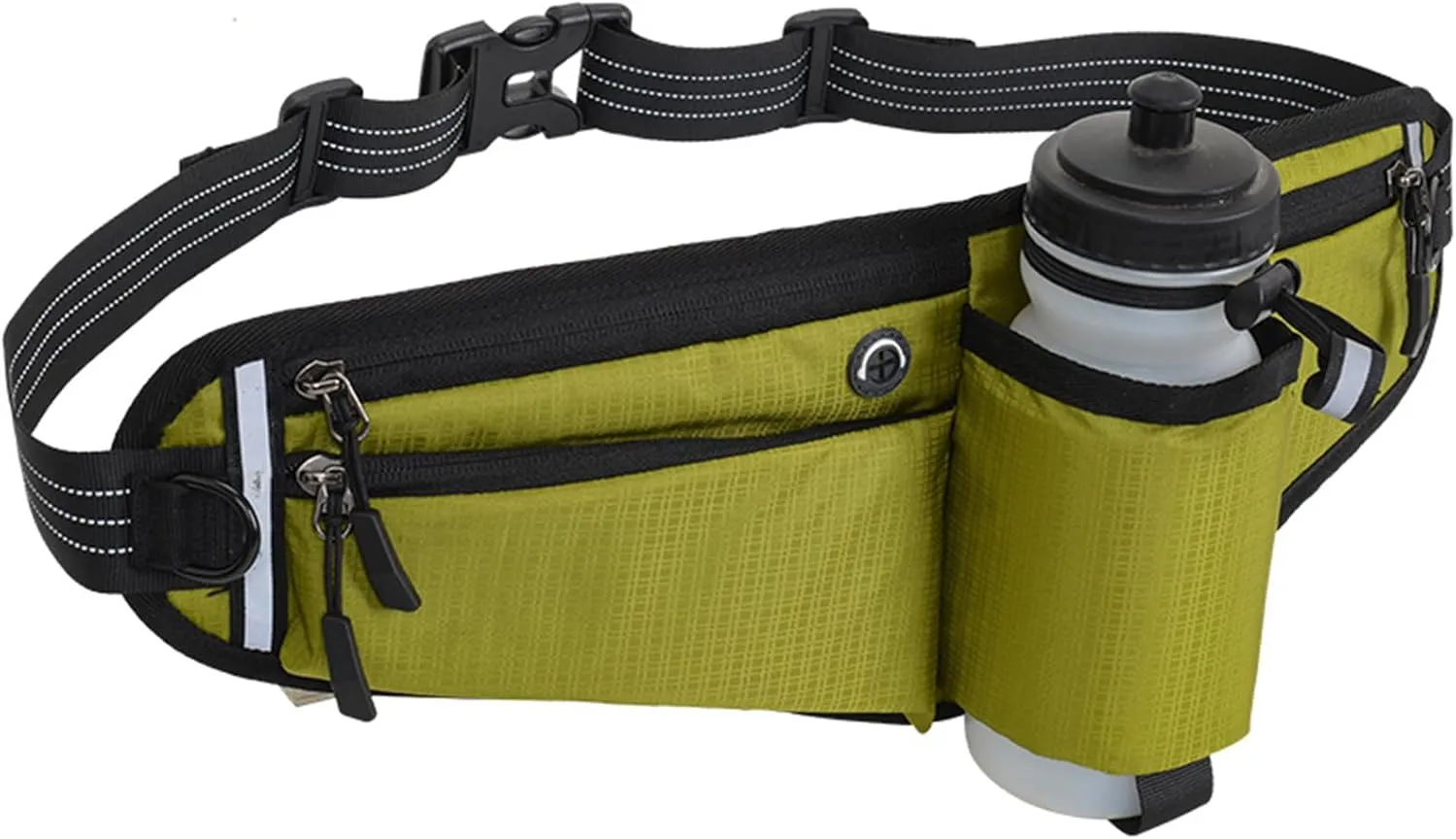 Running Waist Pack,Adjustable Hydration Running Belt Bag with Foldable Water Bottle Holder(Bottles NOT Included),Water Resistant Pouch Pack,for Marathon,Jogging, Cycling,Biking,Hiking (green)