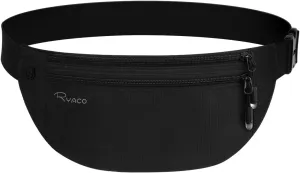 RYACO Money Belt for Men & Women Travel Hidden Wallet Secure RFID Blocking Waterproof Pouch for Passport, Cards, Cash& Phone Adjustable& Wearable Slim Waist Bag Under Clothes