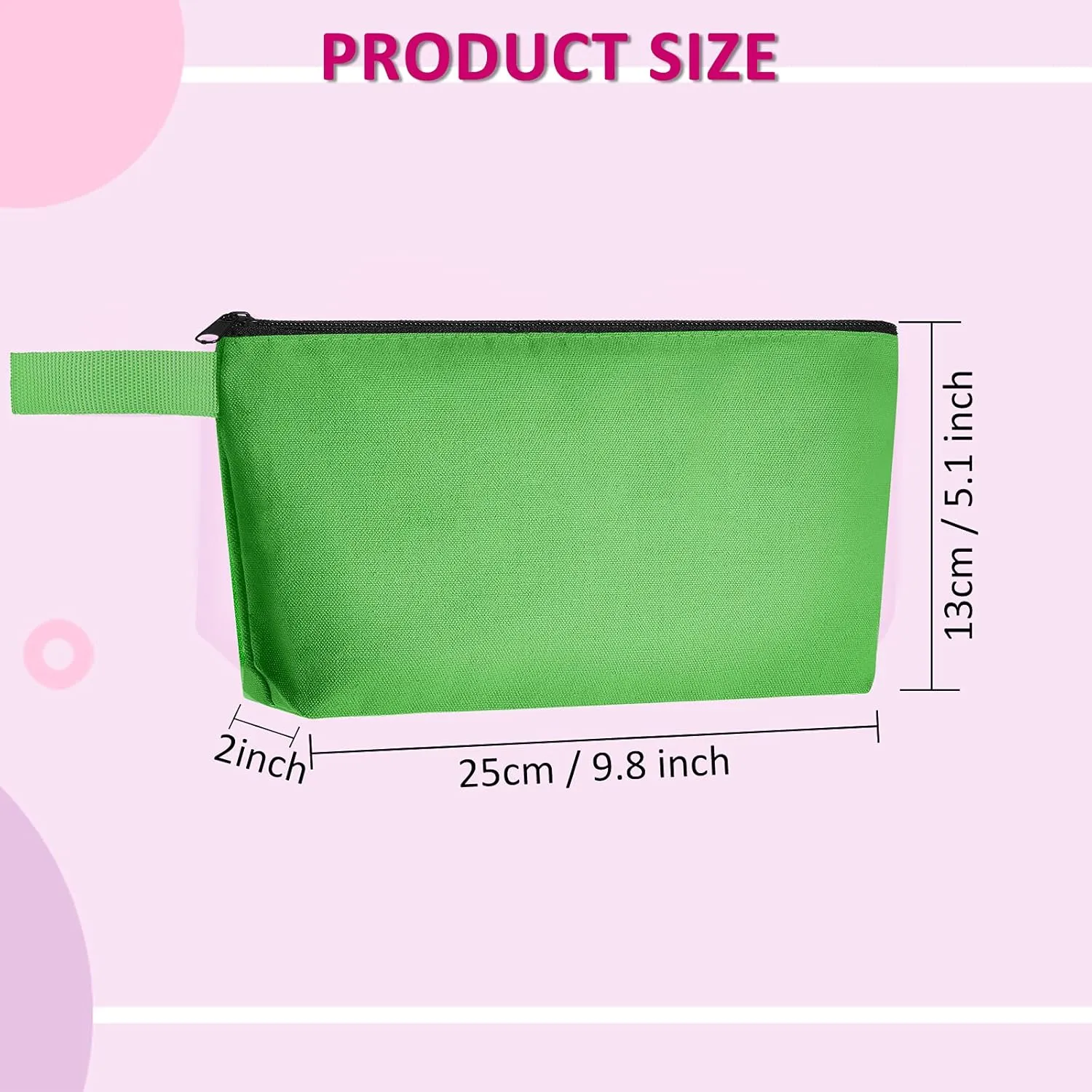 Saintrygo 10 Pieces Canvas Makeup Bags Bulk for Women Travel Cosmetic Organizer Plain Storage Pouch Multi-Purpose Blank Travel Toiletry DIY Craft Bags with Zipper(Pastel,9.8 x 5 x 2 Inch)