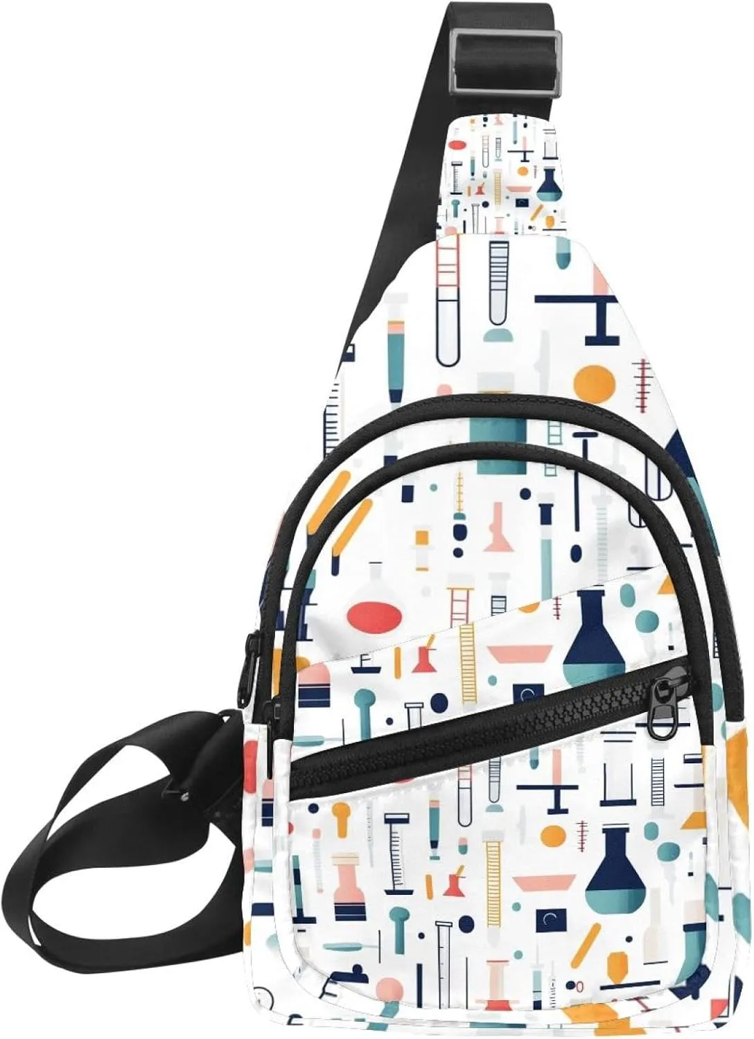 science pattern of various laboratory Sling Bag for Women Men Crossbody Shoulder Tote Blet Bags Backpack Fanny Pack Travel Purse