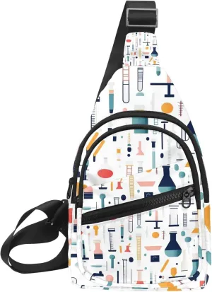 science pattern of various laboratory Sling Bag for Women Men Crossbody Shoulder Tote Blet Bags Backpack Fanny Pack Travel Purse