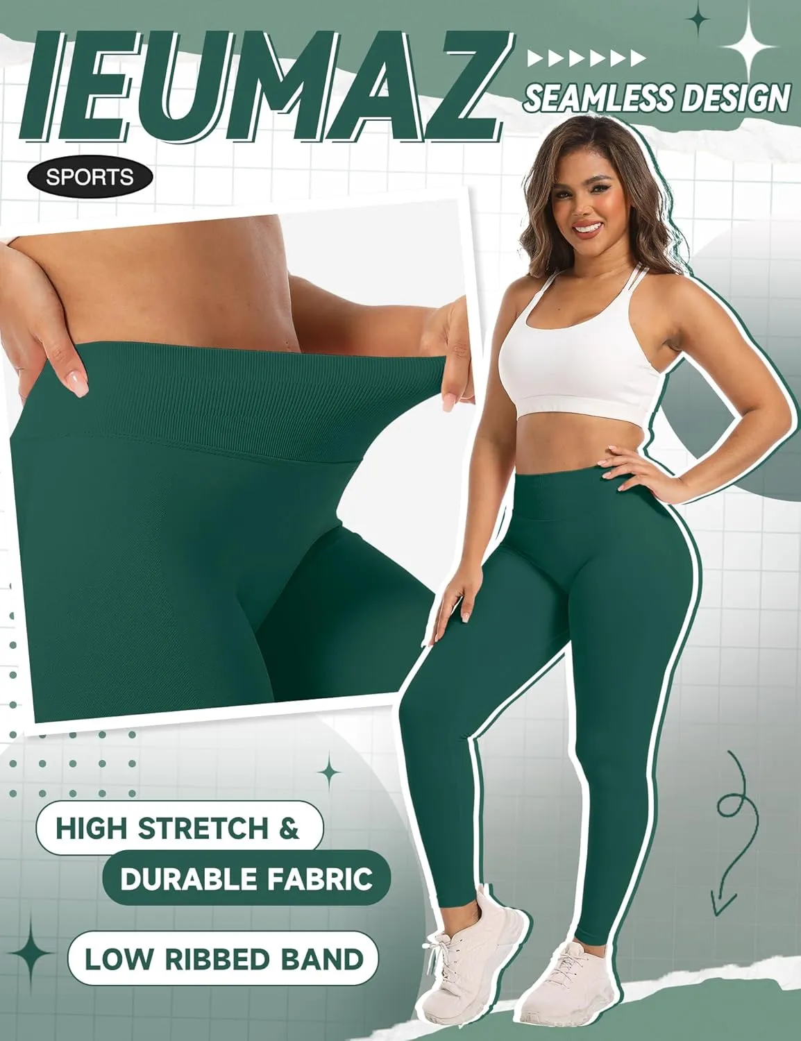 Scrunch Butt Lifting Leggings for Women Impact Gym Seamless Workout Leggings Mid Low Waist Tummy Control Yoga Pants