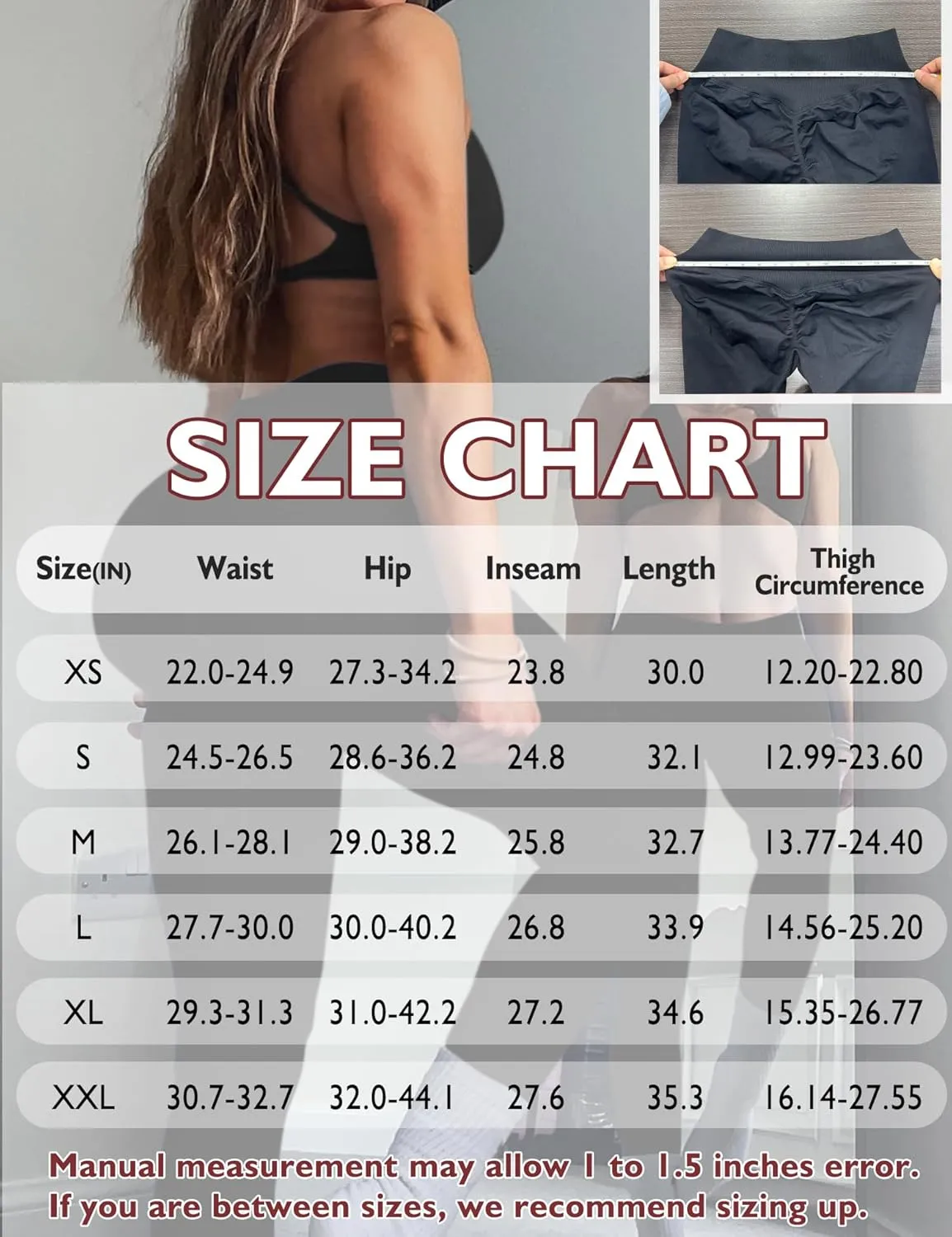 Scrunch Butt Lifting Leggings for Women Impact Gym Seamless Workout Leggings Mid Low Waist Tummy Control Yoga Pants