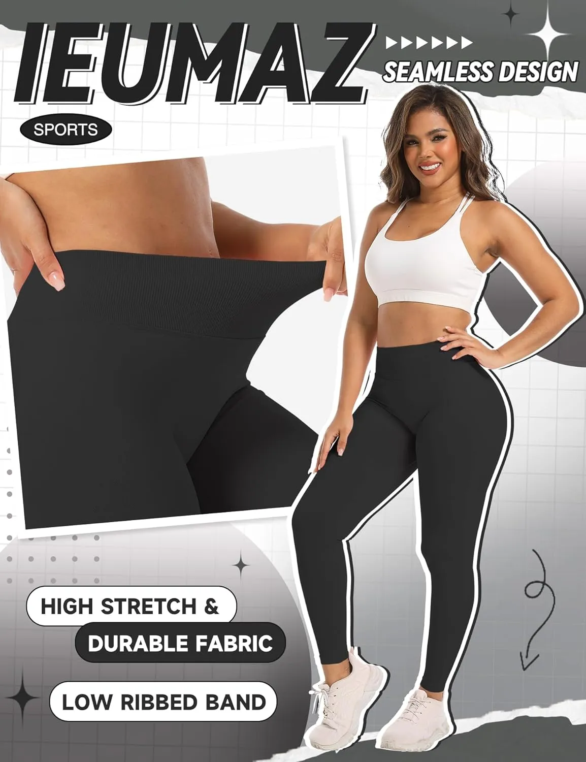 Scrunch Butt Lifting Leggings for Women Impact Gym Seamless Workout Leggings Mid Low Waist Tummy Control Yoga Pants