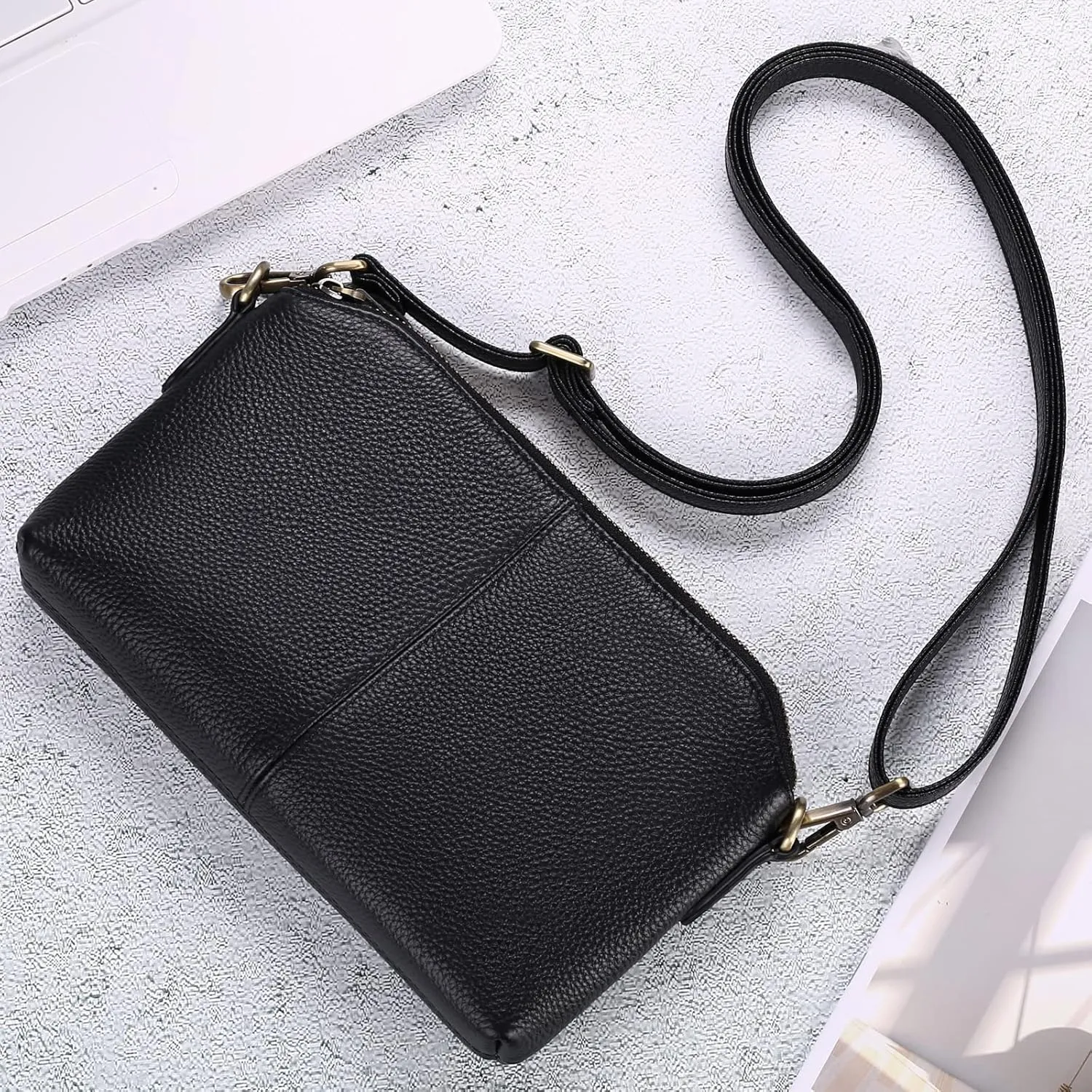 SENDEFN Sling Bag Crossbody Bags for Women Cross Body Purse Leather Fanny Pack Chest Bag for Travel