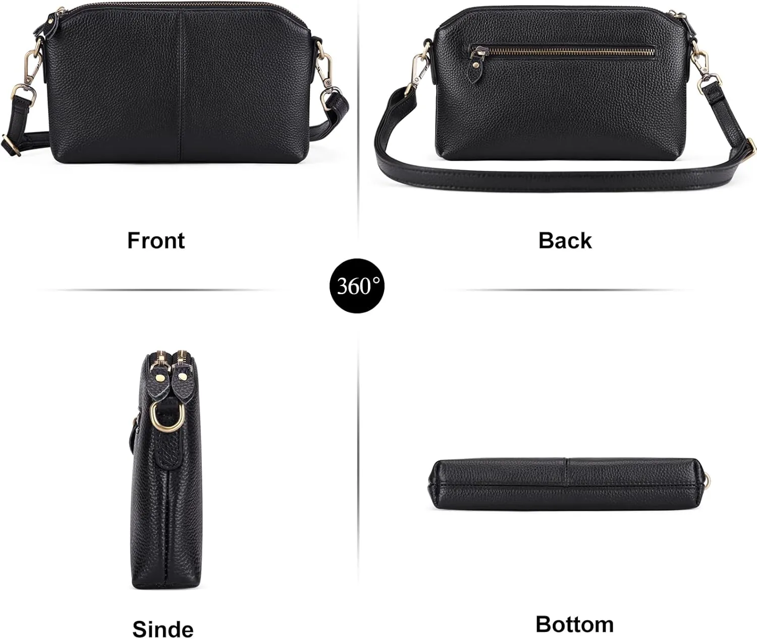SENDEFN Sling Bag Crossbody Bags for Women Cross Body Purse Leather Fanny Pack Chest Bag for Travel