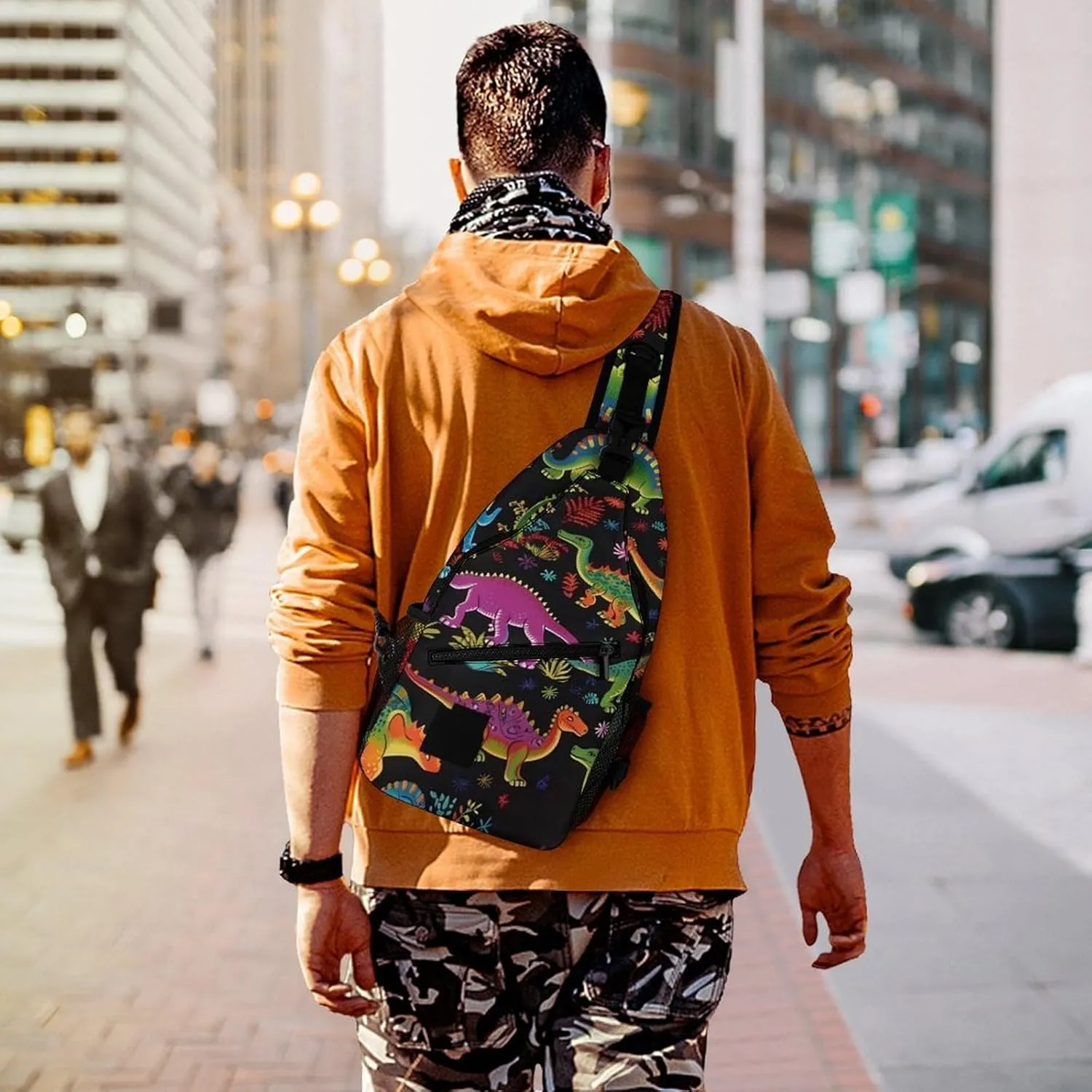Sketch Style Vegetables Crossbody Bag, Sling Bag, Sling Backpack, Belt Bags for Travel Outdoors Hiking