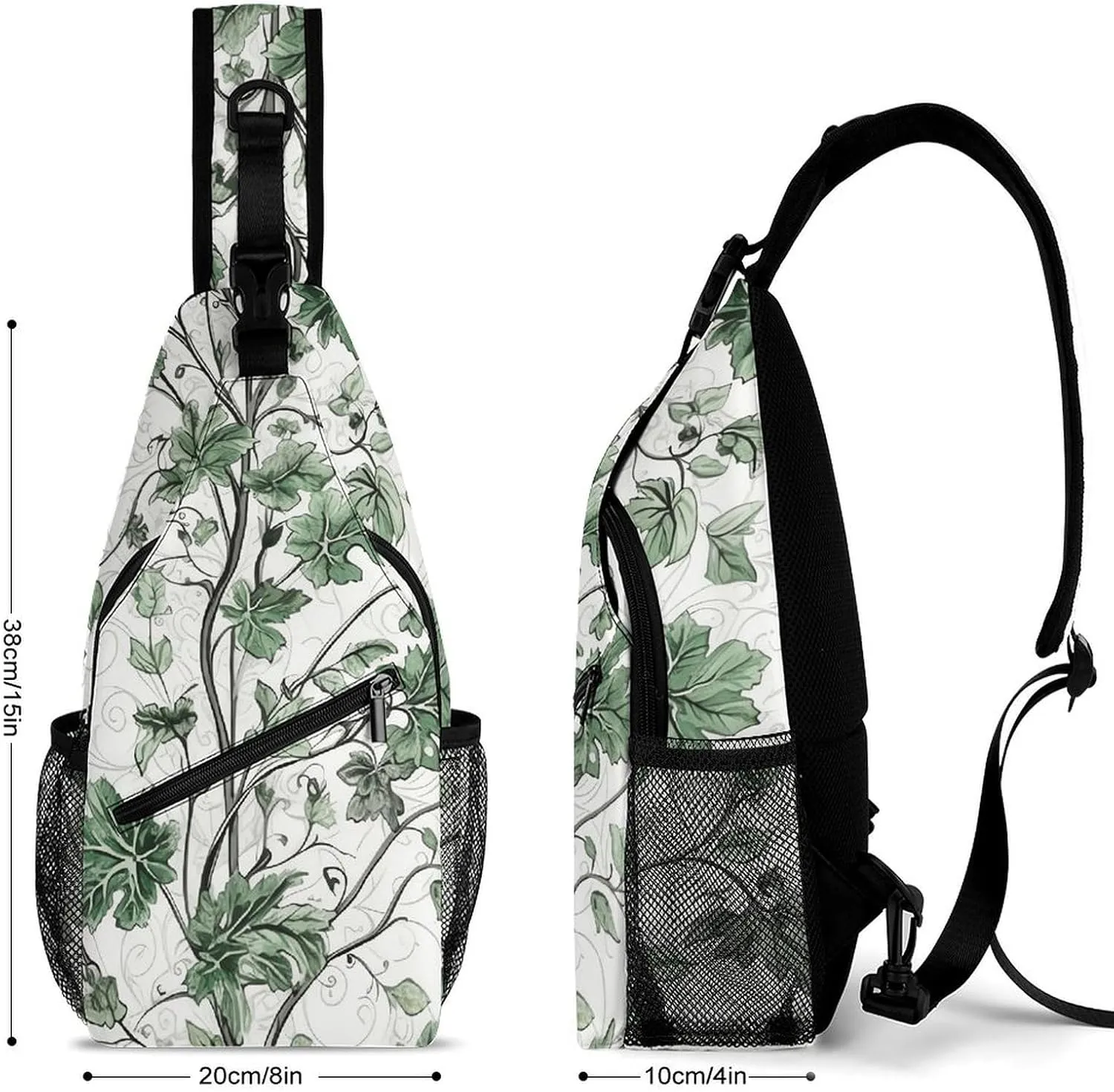 Sketch Style Vegetables Crossbody Bag, Sling Bag, Sling Backpack, Belt Bags for Travel Outdoors Hiking