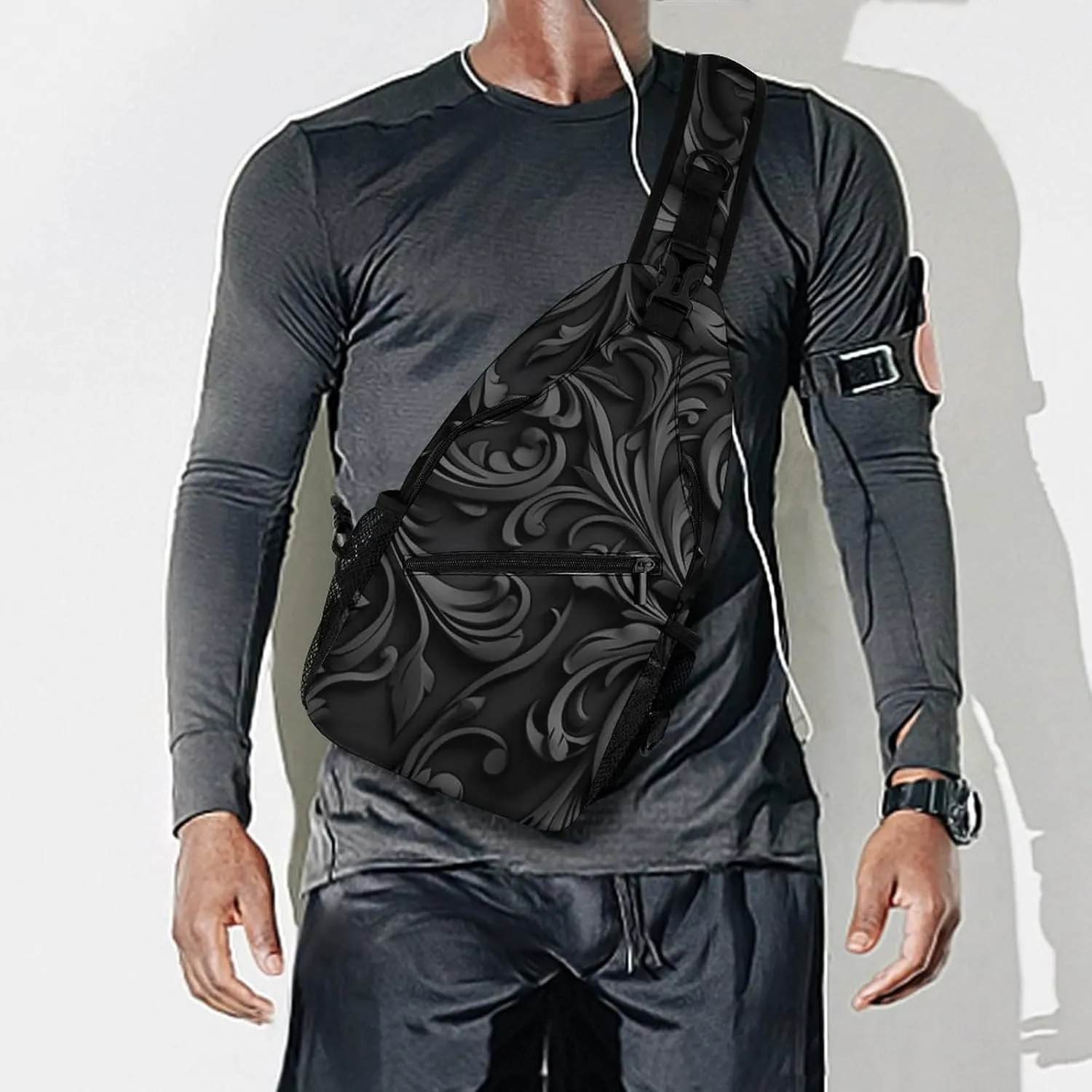Sketch Style Vegetables Crossbody Bag, Sling Bag, Sling Backpack, Belt Bags for Travel Outdoors Hiking