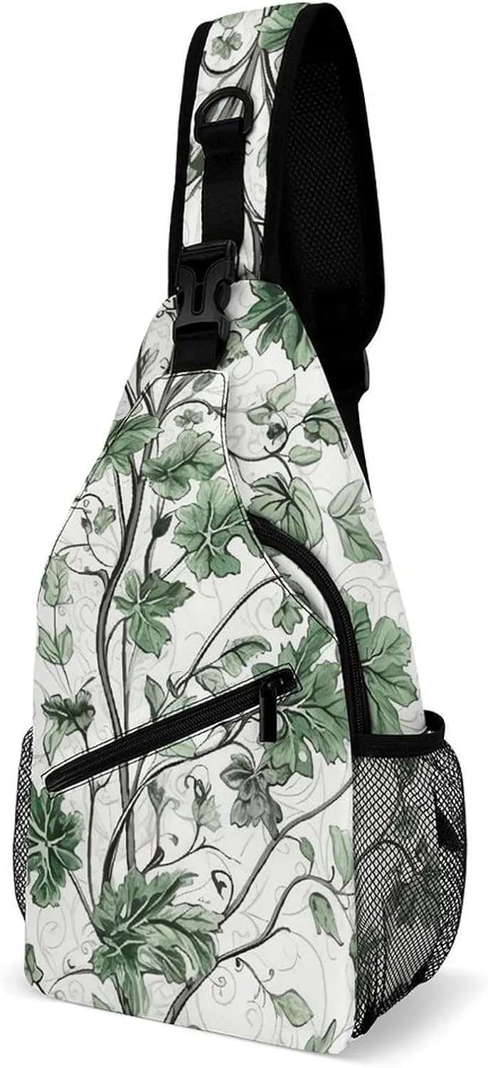 Sketch Style Vegetables Crossbody Bag, Sling Bag, Sling Backpack, Belt Bags for Travel Outdoors Hiking