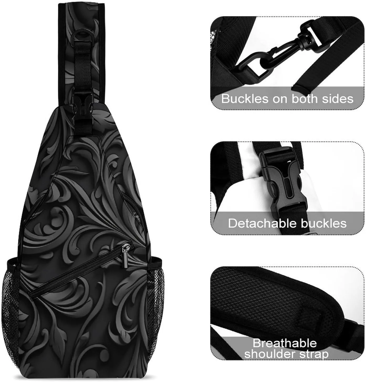 Sketch Style Vegetables Crossbody Bag, Sling Bag, Sling Backpack, Belt Bags for Travel Outdoors Hiking