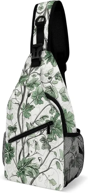 Sketch Style Vegetables Crossbody Bag, Sling Bag, Sling Backpack, Belt Bags for Travel Outdoors Hiking