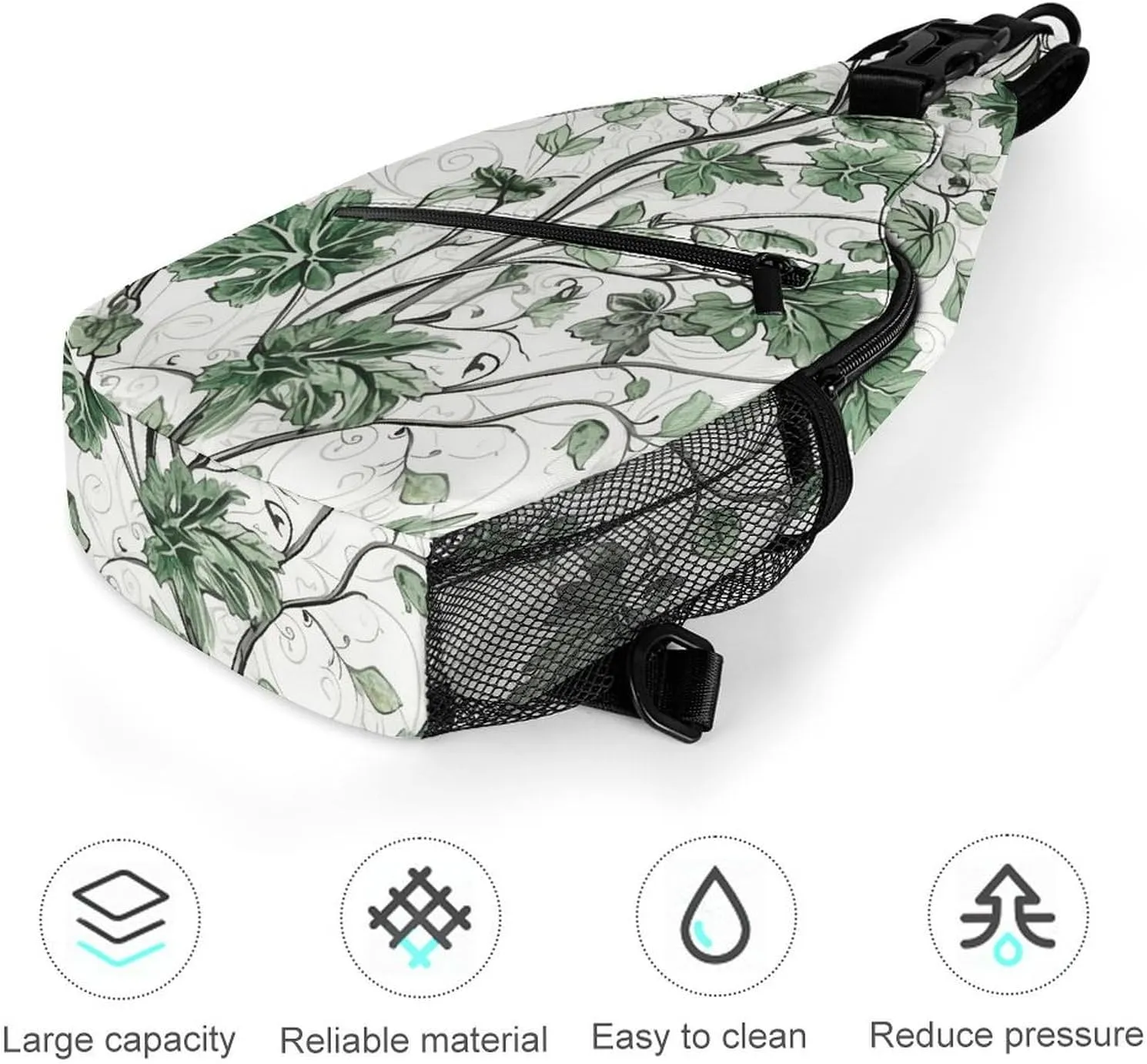 Sketch Style Vegetables Crossbody Bag, Sling Bag, Sling Backpack, Belt Bags for Travel Outdoors Hiking