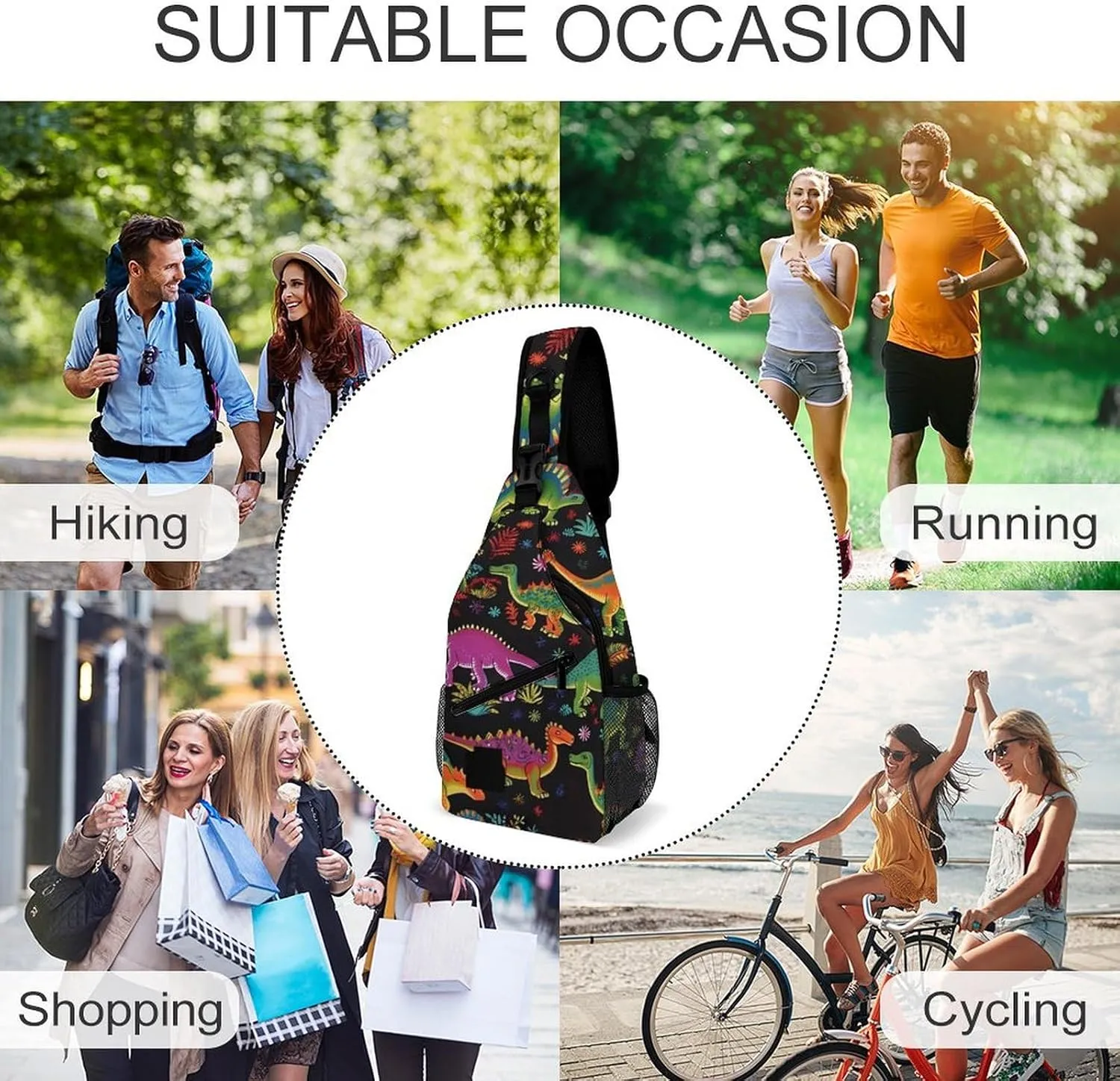 Sketch Style Vegetables Crossbody Bag, Sling Bag, Sling Backpack, Belt Bags for Travel Outdoors Hiking