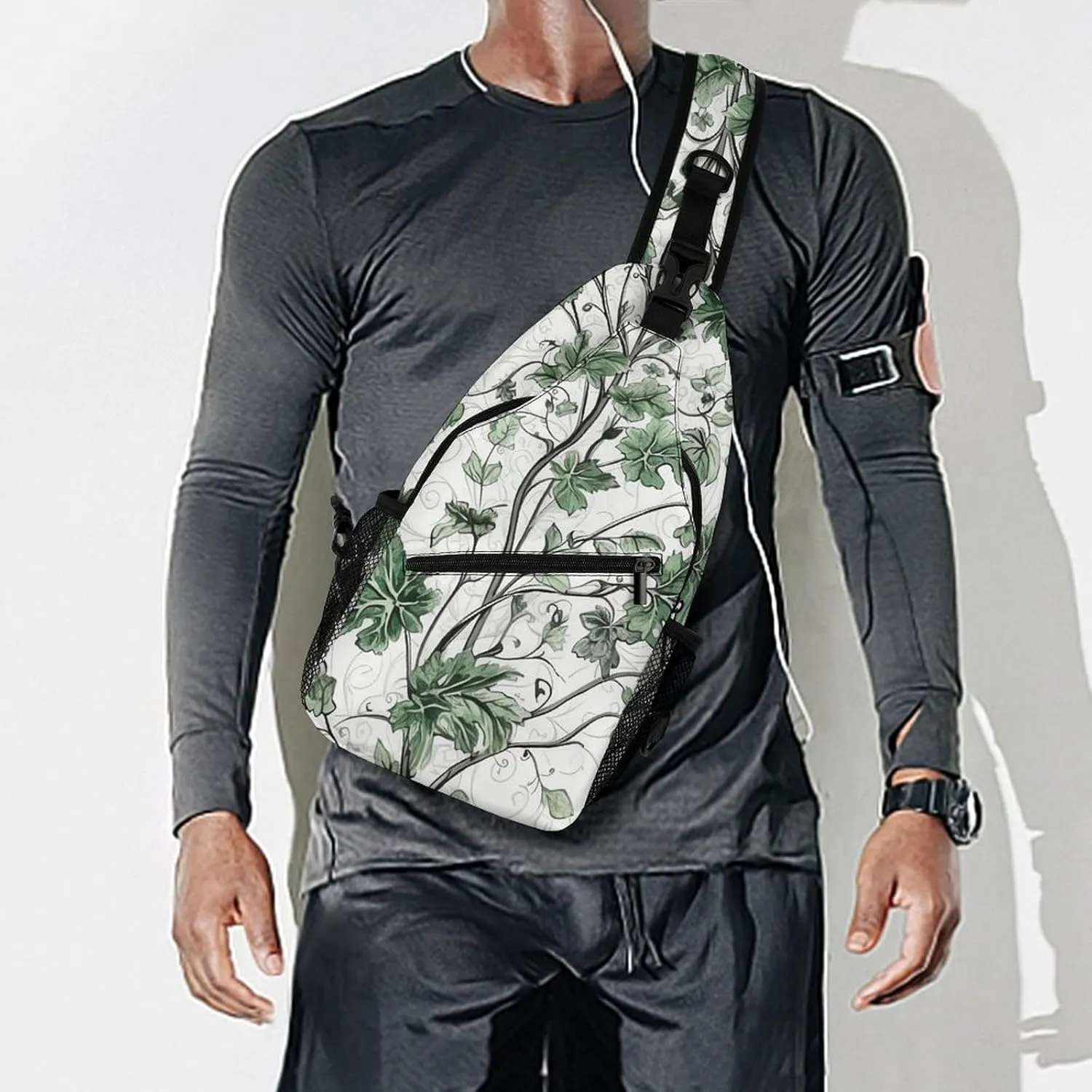 Sketch Style Vegetables Crossbody Bag, Sling Bag, Sling Backpack, Belt Bags for Travel Outdoors Hiking