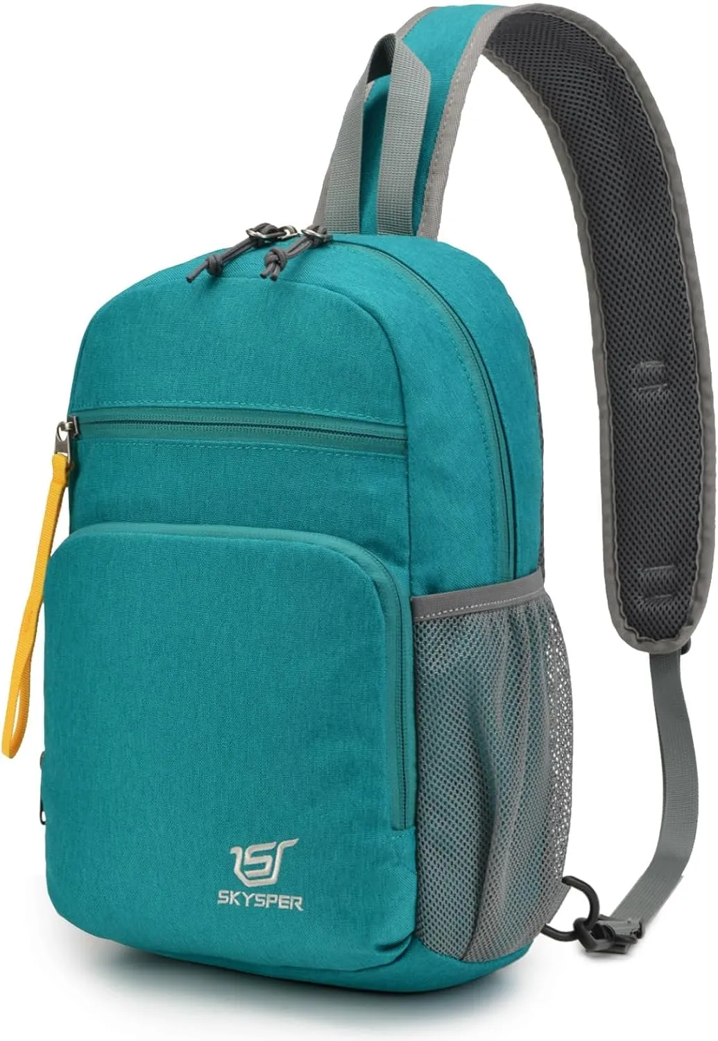 SKYSPER Crossbody Sling Bag Packable Cross Body Sling Backpack Shoulder Travel Bag Hiking Daypack for Women Men(Cyan)