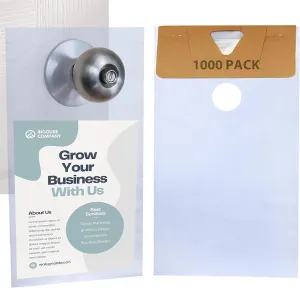Skywin Plastic Door Hanger Bags 6” x 9” (1000 Pack), Clear Door Hanger Bags Protect Flyers, Brochures, Printed Materials, Waterproof and Secure for Outdoor Use