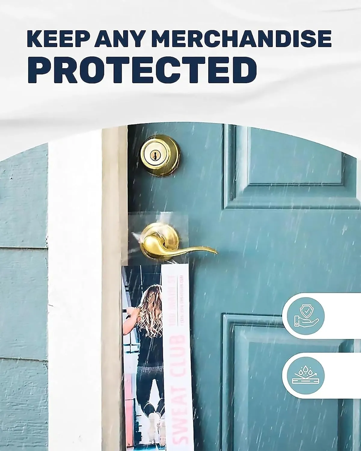 Skywin Plastic Door Hanger Bags 6” x 9” (1000 Pack), Clear Door Hanger Bags Protect Flyers, Brochures, Printed Materials, Waterproof and Secure for Outdoor Use