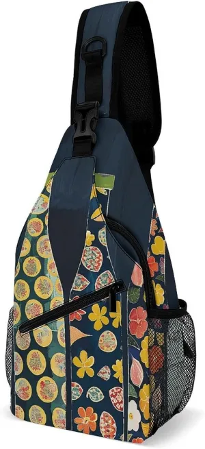 Sling Backpack Crossbody for Man Woman Different Milk Bottles Cross Body Adjustable Chest Bag