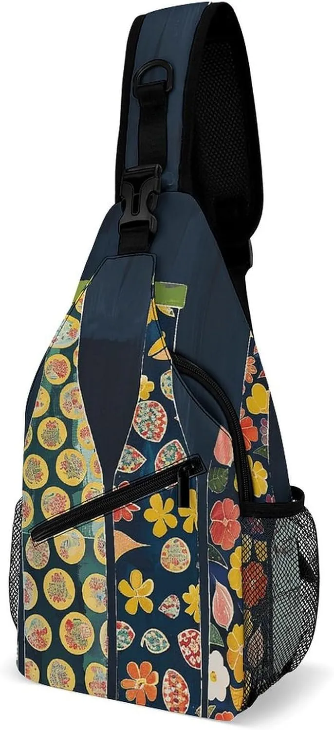 Sling Backpack Crossbody for Man Woman Different Milk Bottles Cross Body Adjustable Chest Bag