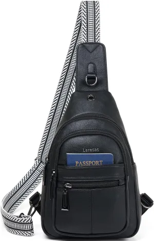 Sling Bag for Women Crossbody Purse Leather Crossbody Bag Fanny Pack Chest Pack for Travel Everyday Vacation