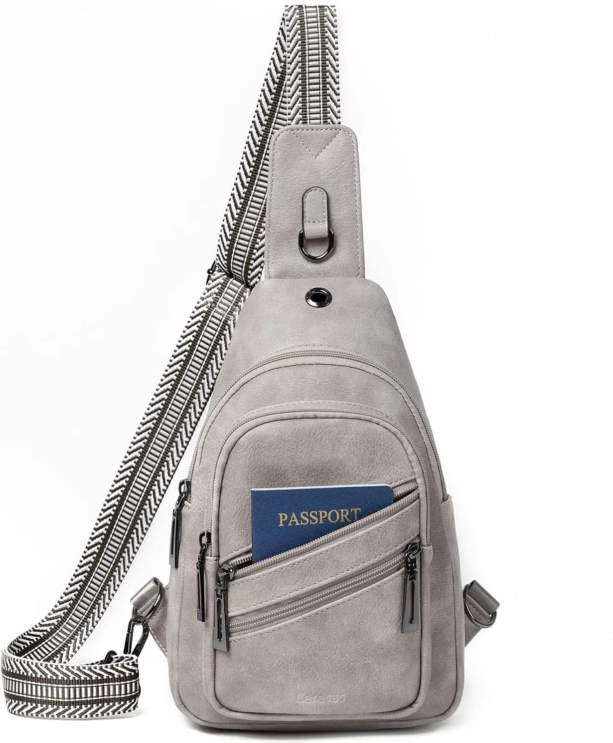 Sling Bag for Women Crossbody Purse Leather Crossbody Bag Fanny Pack Chest Pack for Travel Everyday Vacation