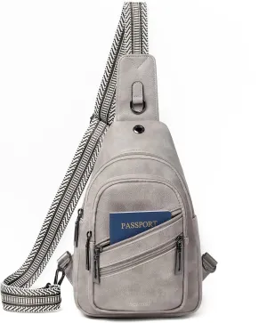 Sling Bag for Women Crossbody Purse Leather Crossbody Bag Fanny Pack Chest Pack for Travel Everyday Vacation