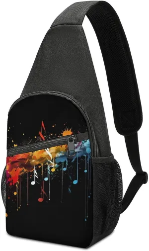 Sling Bag for Women Men Crossbody Bag Chest Bag Colorful Cute Pig Sling Backpack Fanny Packs Travel Hiking Daypack