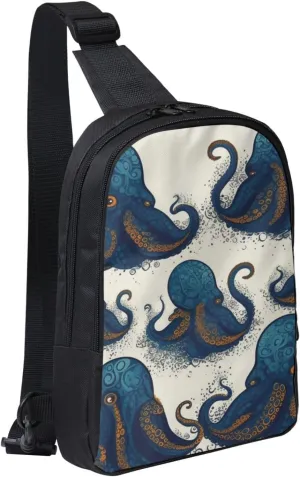 Sling Bag for Women Men Crossbody Bag Fashion Waist Bag Tentacles octopus Chest Bag Adjustable Fanny Pack
