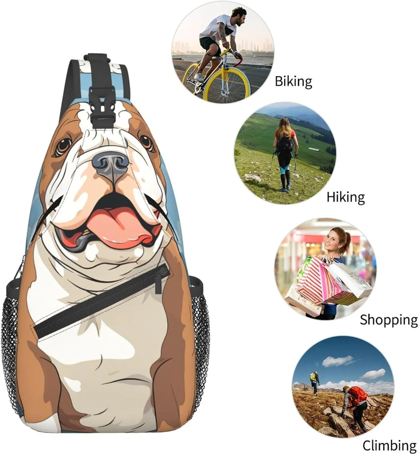 Sling Bag for Women Men Crossbody Bag Sling Backpack Falcon Fighter Cross Body Bag Adjustable Chest Bag