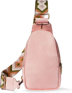 Sling Bag for Women PU Leather Sling Bag Small Crossbody Sling Backpack Multipurpose Chest Bag for Women Cycling