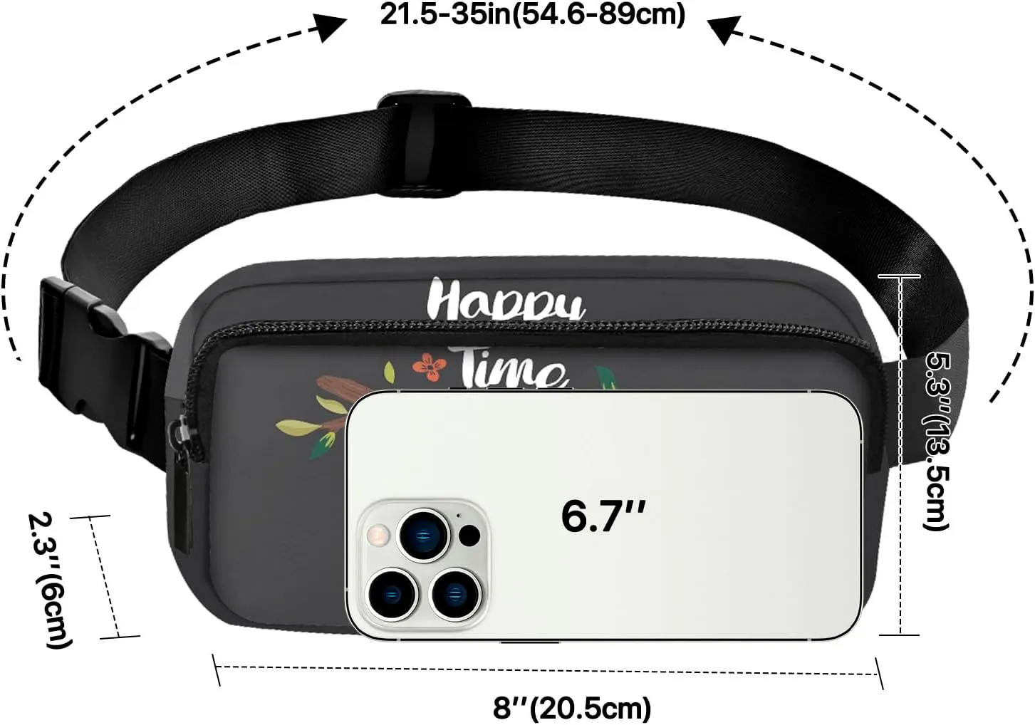 Sloth Fanny Pack for Women Belt Bag Fashion Waist Pouch with Adjustable Strap for Sports Running Traveling Hiking Camping Cycling