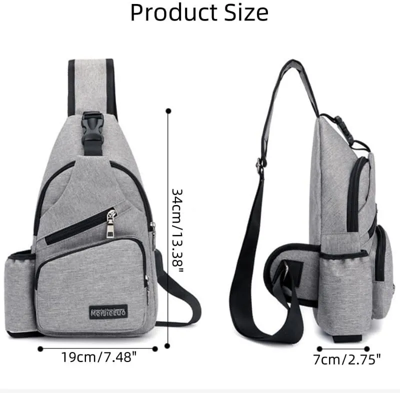 Small Chest Bag Pack Travel Sport Shoulder Sling Backpack Crossbody Bag (Green)