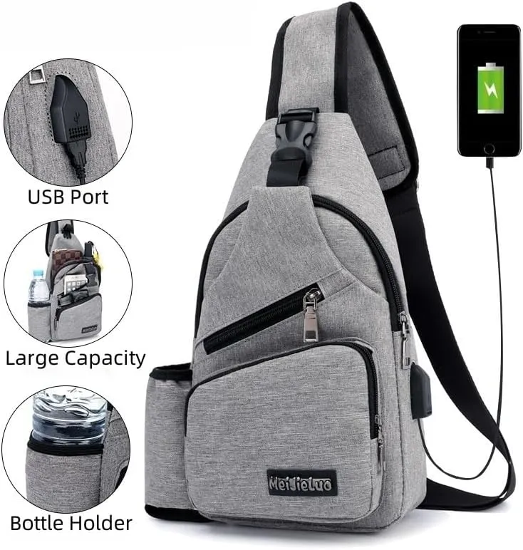 Small Chest Bag Pack Travel Sport Shoulder Sling Backpack Crossbody Bag (Green)