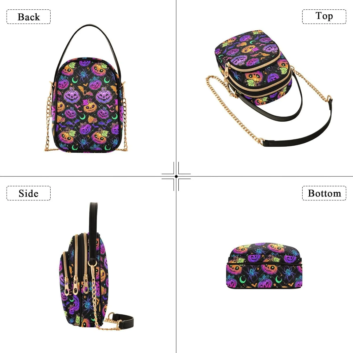 Small Cross body Bags for Women Quilted Crossbody Cell Phone Shoulder Purse Handbags Wallet Detachable Chain Bag