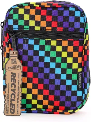 Small Crossbody Bag for Men & Women - Over the Shoulder Bag Sling Checkered Crossbody Bags Festival Concert Bag