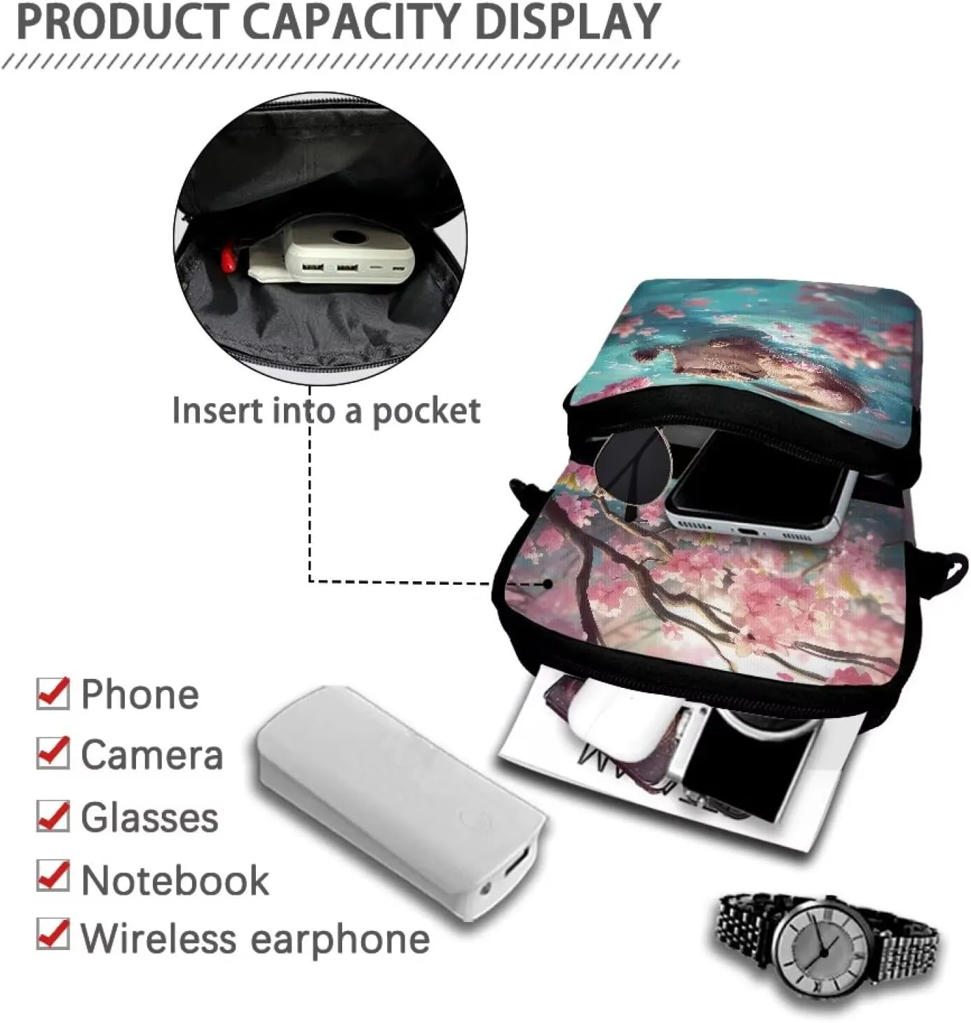 Small Crossbody Bags for Women Men Small Messenger Bag Purses Fanny Pack Wallet Bag Coin Purse Backpack Handbag