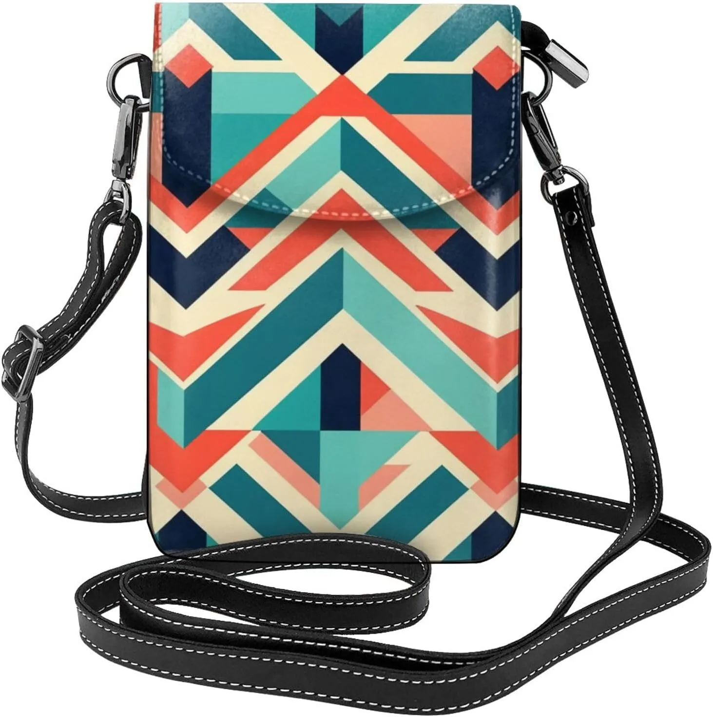 Small Crossbody Bags for Women,Leather Shoulder Bag for Cell Phone Purse with Strap and Beach Golf Course Printed