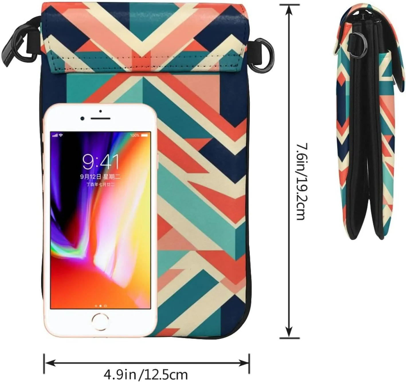 Small Crossbody Bags for Women,Leather Shoulder Bag for Cell Phone Purse with Strap and Beach Golf Course Printed