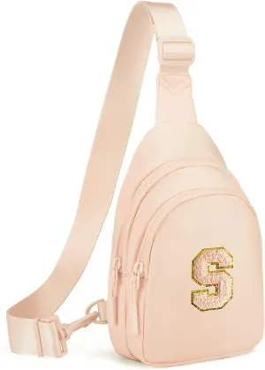 Small Initial Sling Bag for Girls & Women - Cute Crossbody Fanny Pack Gift
