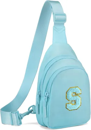 Small Initial Sling Bag for Girls & Women - Cute Crossbody Fanny Pack Gift