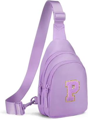 Small Initial Sling Bag for Girls & Women - Cute Crossbody Fanny Pack Gift