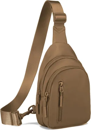 Small Sling Bag Crossbody Bag for Women with 4 Pockets Cross Body Fanny Pack Womens Chest Bag for Outdoors Traveling