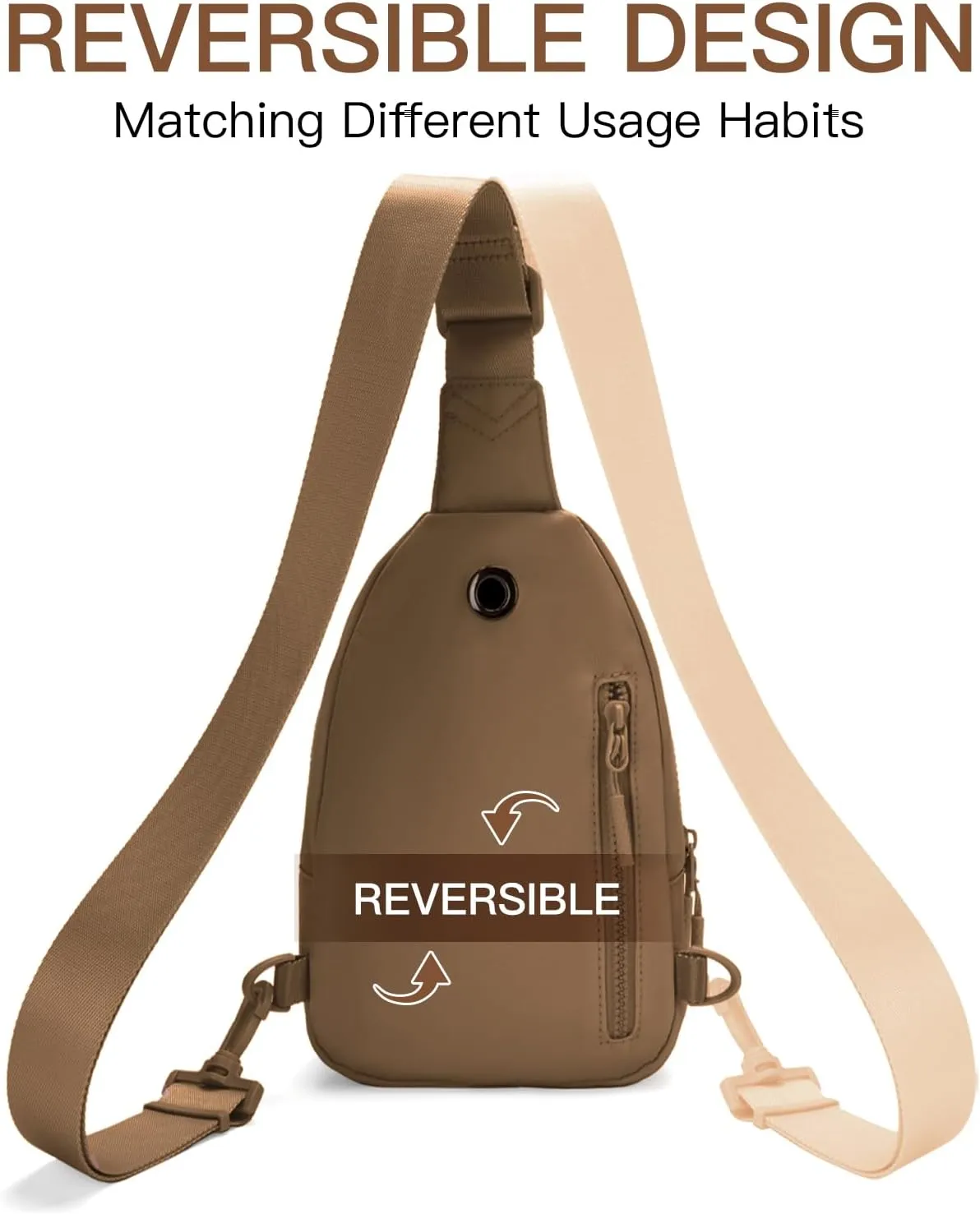 Small Sling Bag Crossbody Bag for Women with 4 Pockets Cross Body Fanny Pack Womens Chest Bag for Outdoors Traveling