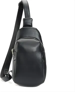 Small Sling Bag for Women Crossbody Leather Crossbody Fanny Packs Chest Bag for Women Travel Gifts (black2)