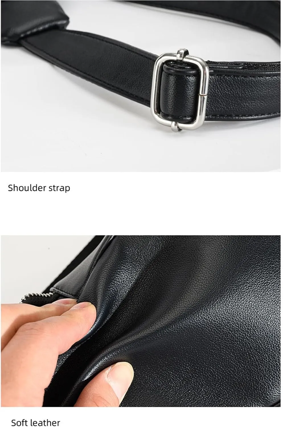 Small Sling Bag for Women Crossbody Leather Crossbody Fanny Packs Chest Bag for Women Travel Gifts (black2)