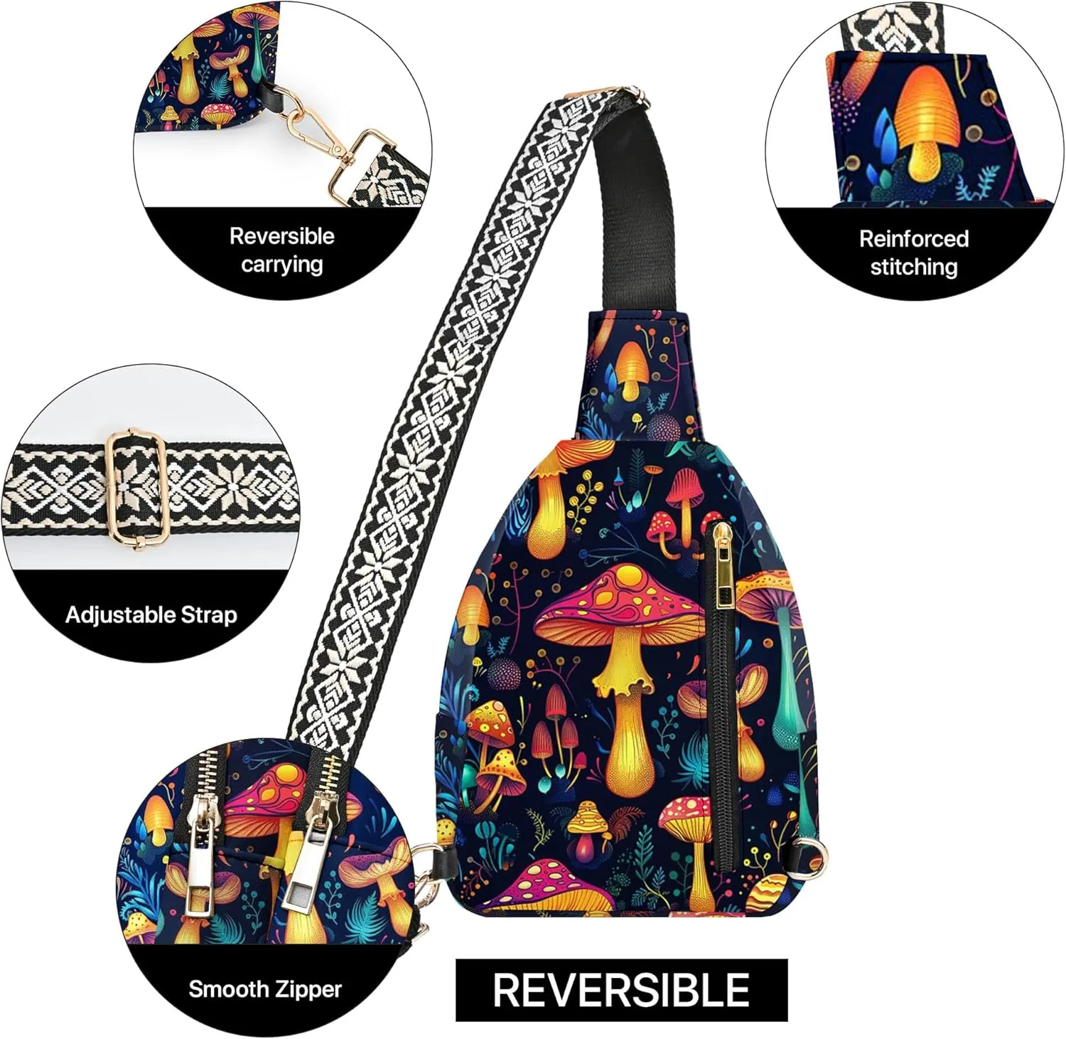 Small Sling Bag for Women Leather Crossbody Bags Sling Backpack for Outdoor Travel