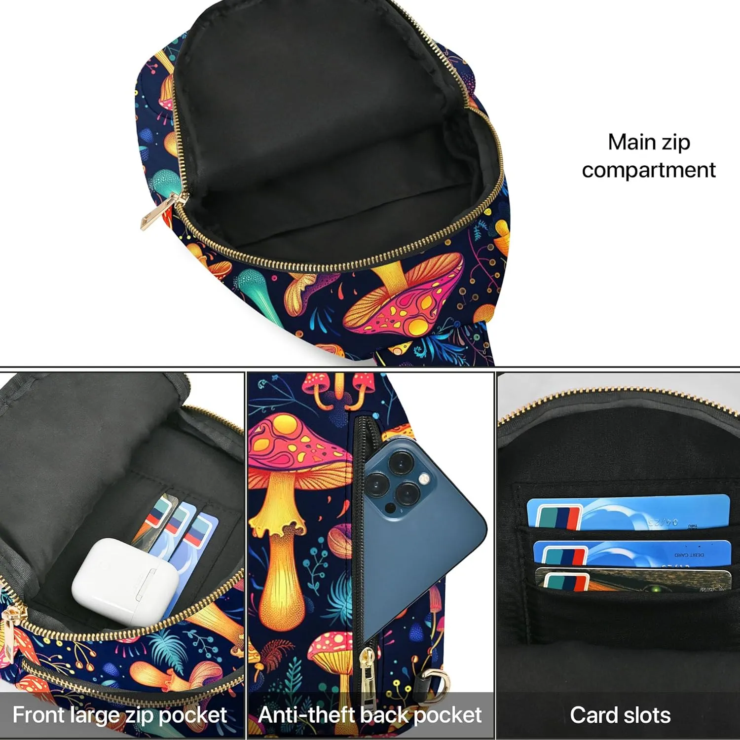 Small Sling Bag for Women Leather Crossbody Bags Sling Backpack for Outdoor Travel