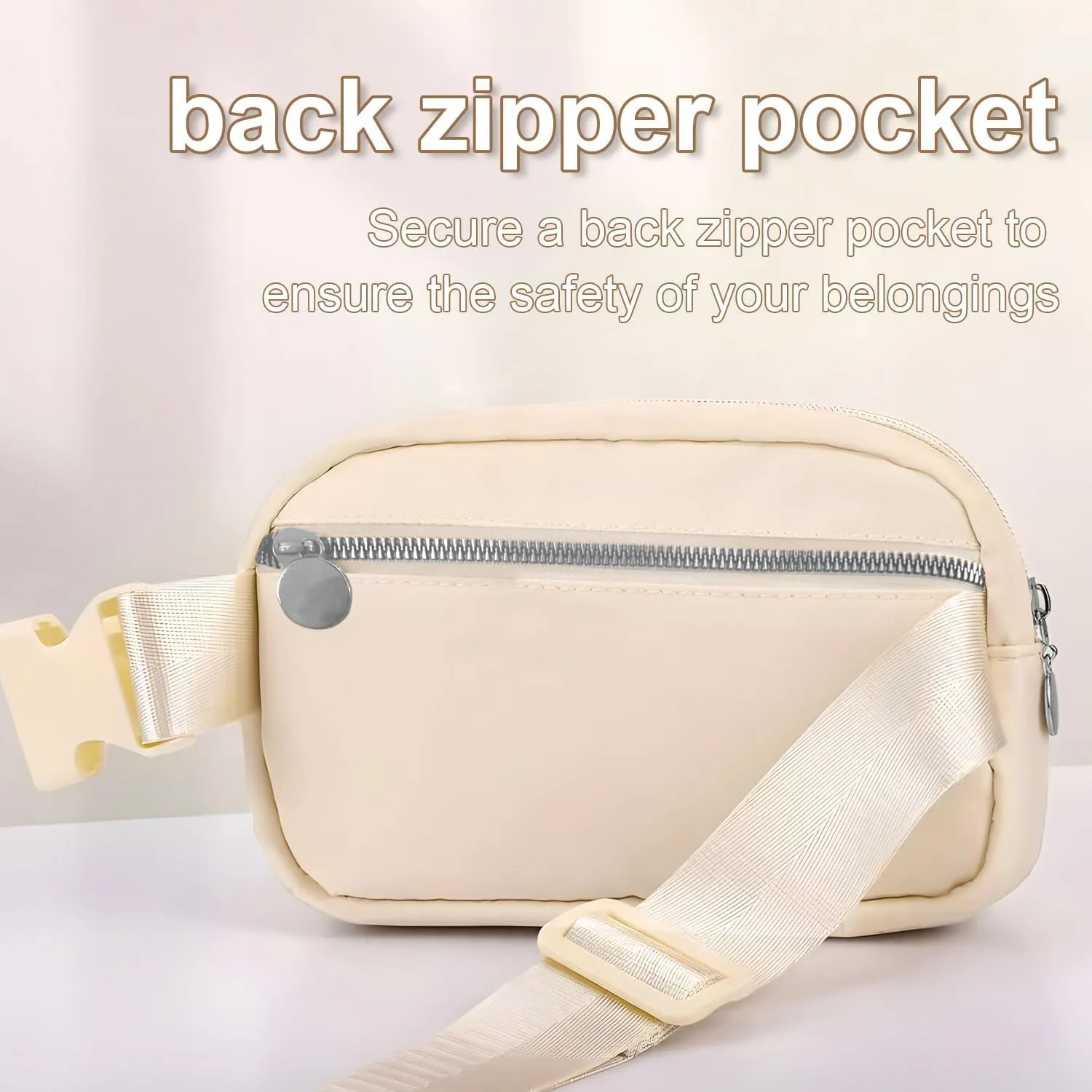 Small Waist Fanny Pack for Girl Belt Bag Crossbody Initial Letter Merch Bag for Teen Girl Women Personalized Christmas Valentines Birthday Preppy Easter Gift Travel Essential Mini Bag for Kids Cream S